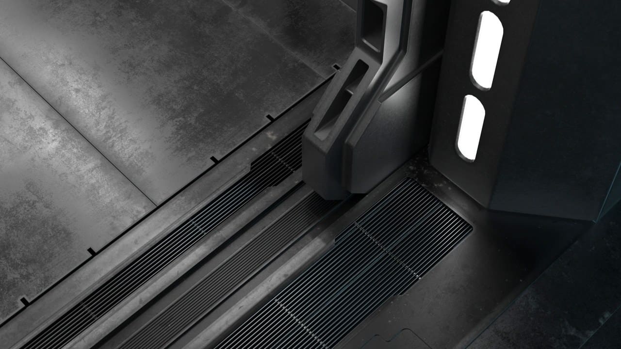 Spaceship Reactor Room virtual production standing set — angle 16 on the L.A. & ABQ Castle Studios stage
