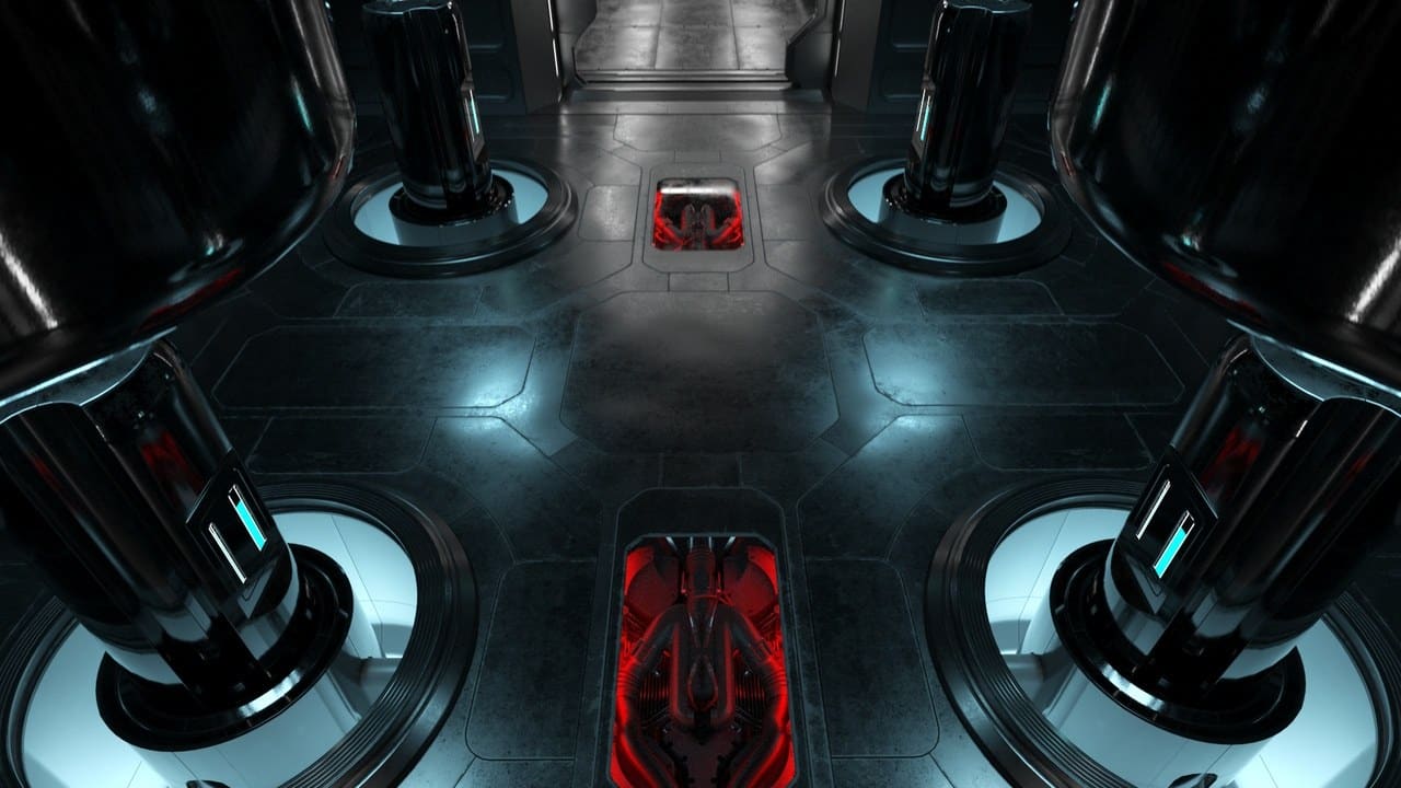 Spaceship Reactor Room virtual production standing set — angle 6 on the L.A. & ABQ Castle Studios stage