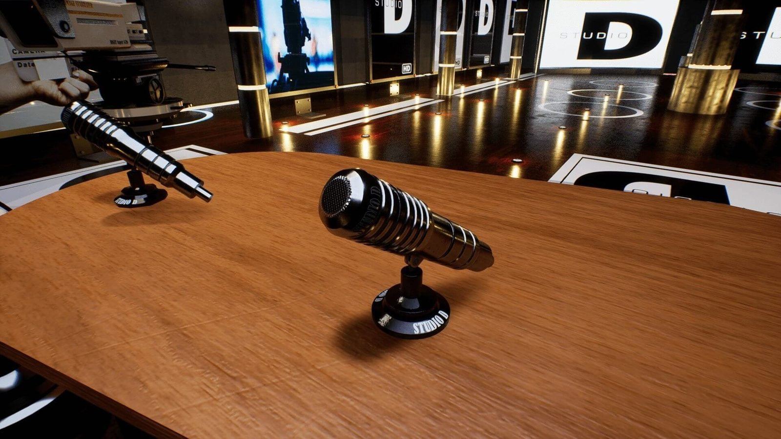 Studio D News virtual production standing set — angle 9 on the L.A. & ABQ Castle Studios stage