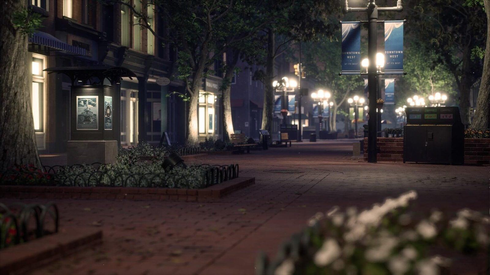 Suburban City Center virtual production standing set — angle 12 on the L.A. & ABQ Castle Studios stage