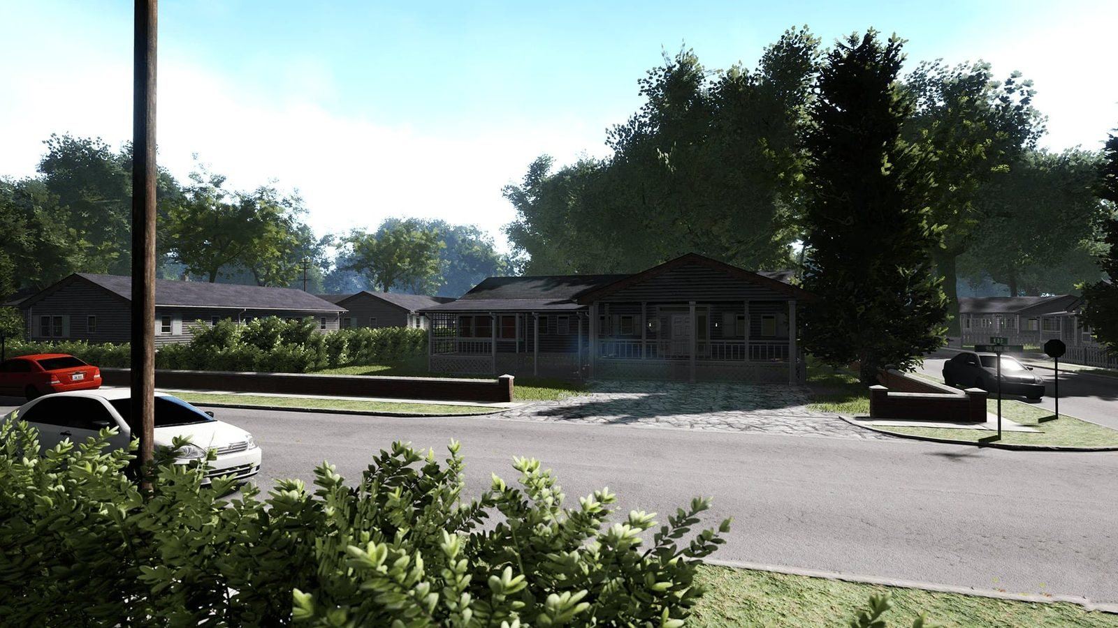 Suburban Neighborhood virtual production standing set — angle 13 on the L.A. & ABQ Castle Studios stage
