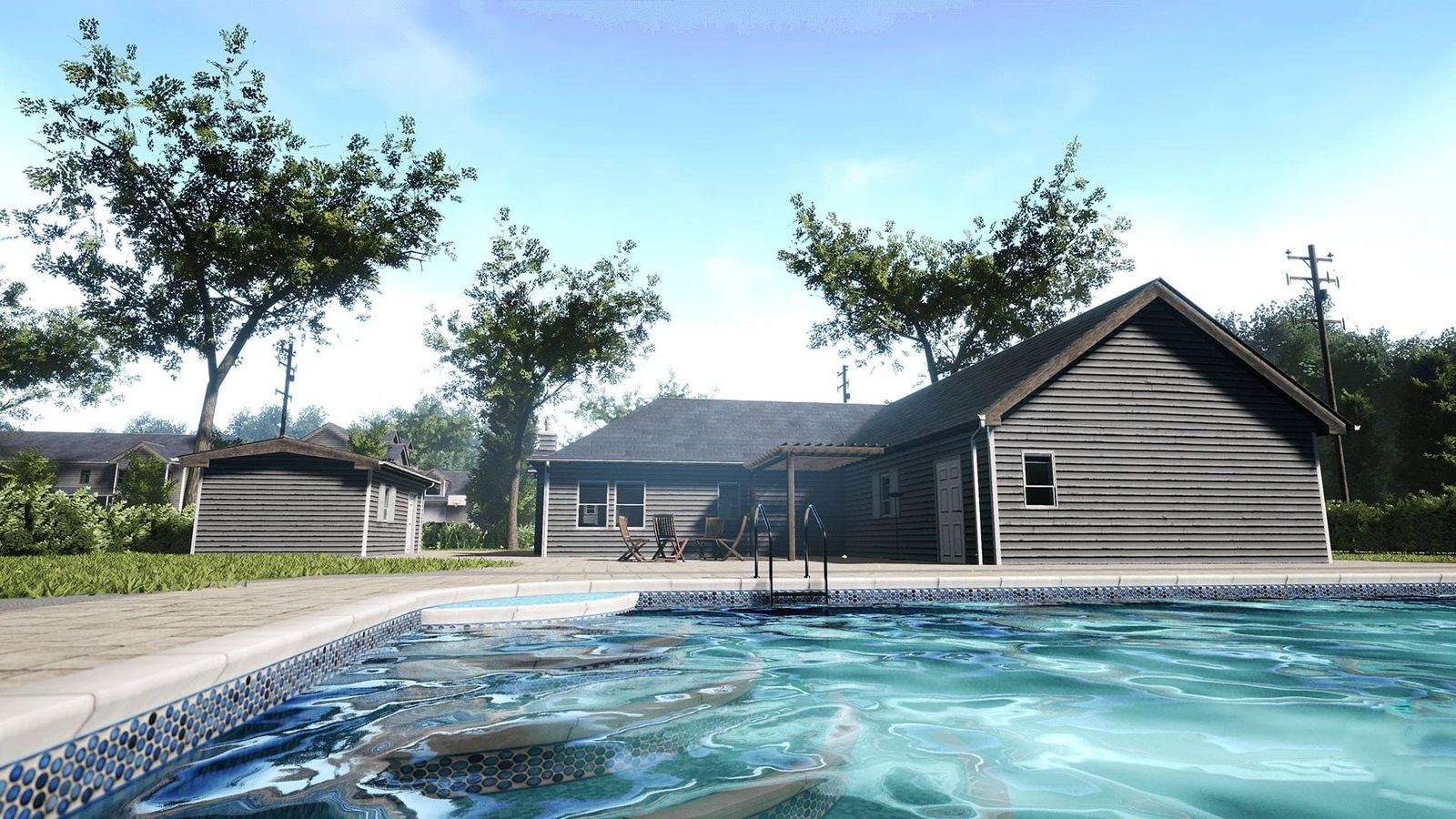 Suburban Neighborhood virtual production standing set — angle 5 on the L.A. & ABQ Castle Studios stage