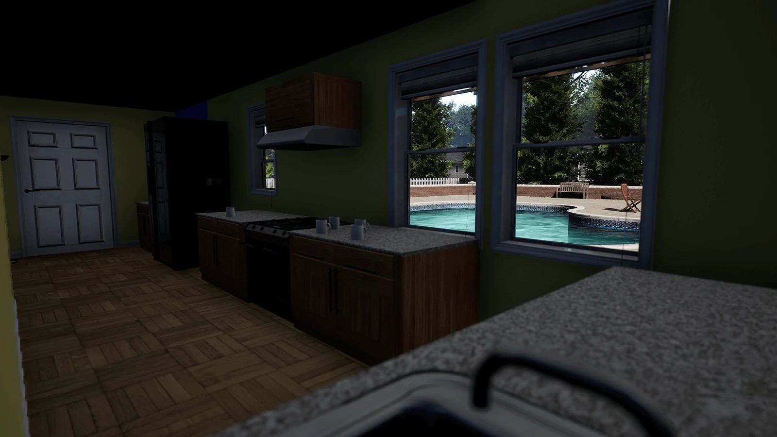 Suburban Neighborhood virtual production standing set — angle 6 on the L.A. & ABQ Castle Studios stage