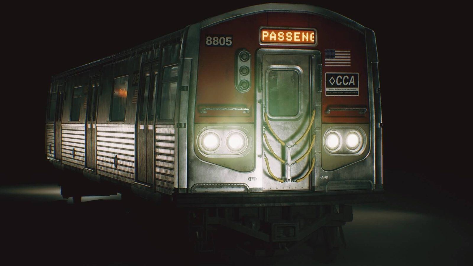 Subway Train virtual production standing set — angle 2 on the L.A. & ABQ Castle Studios stage