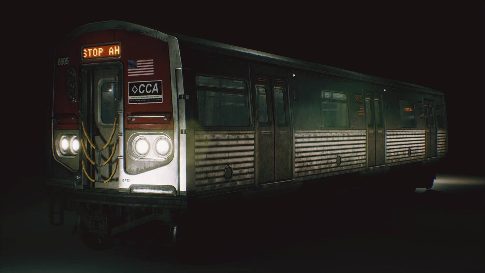 Subway Train virtual production standing set — angle 4 on the L.A. & ABQ Castle Studios stage