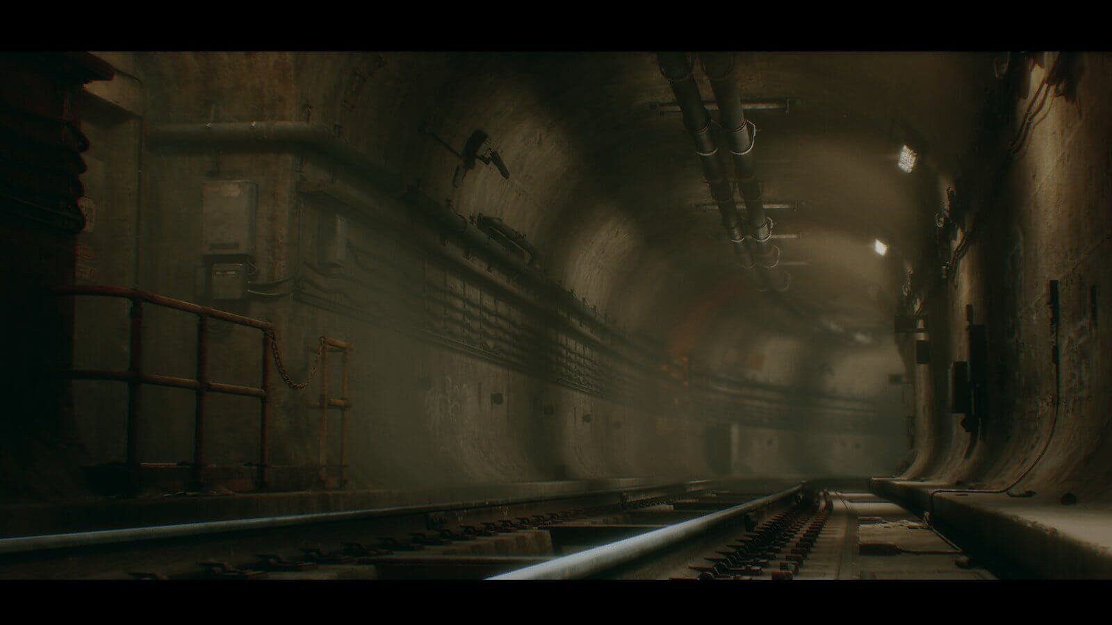 Subway Tunnel virtual production standing set — angle 3 on the L.A. & ABQ Castle Studios stage