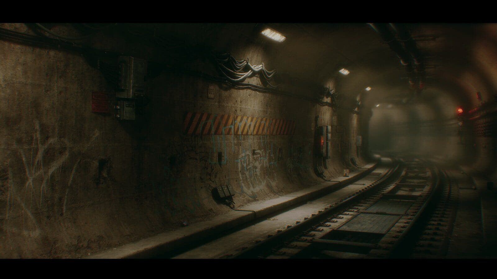 Subway Tunnel virtual production standing set — angle 4 on the L.A. & ABQ Castle Studios stage