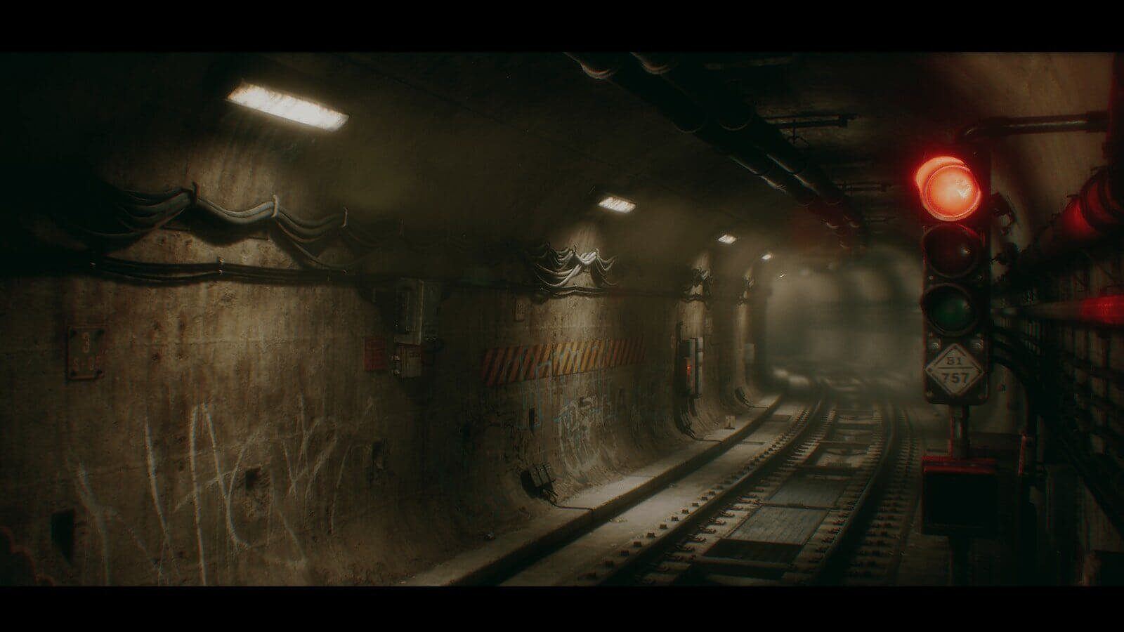 Subway Tunnel virtual production standing set — angle 7 on the L.A. & ABQ Castle Studios stage