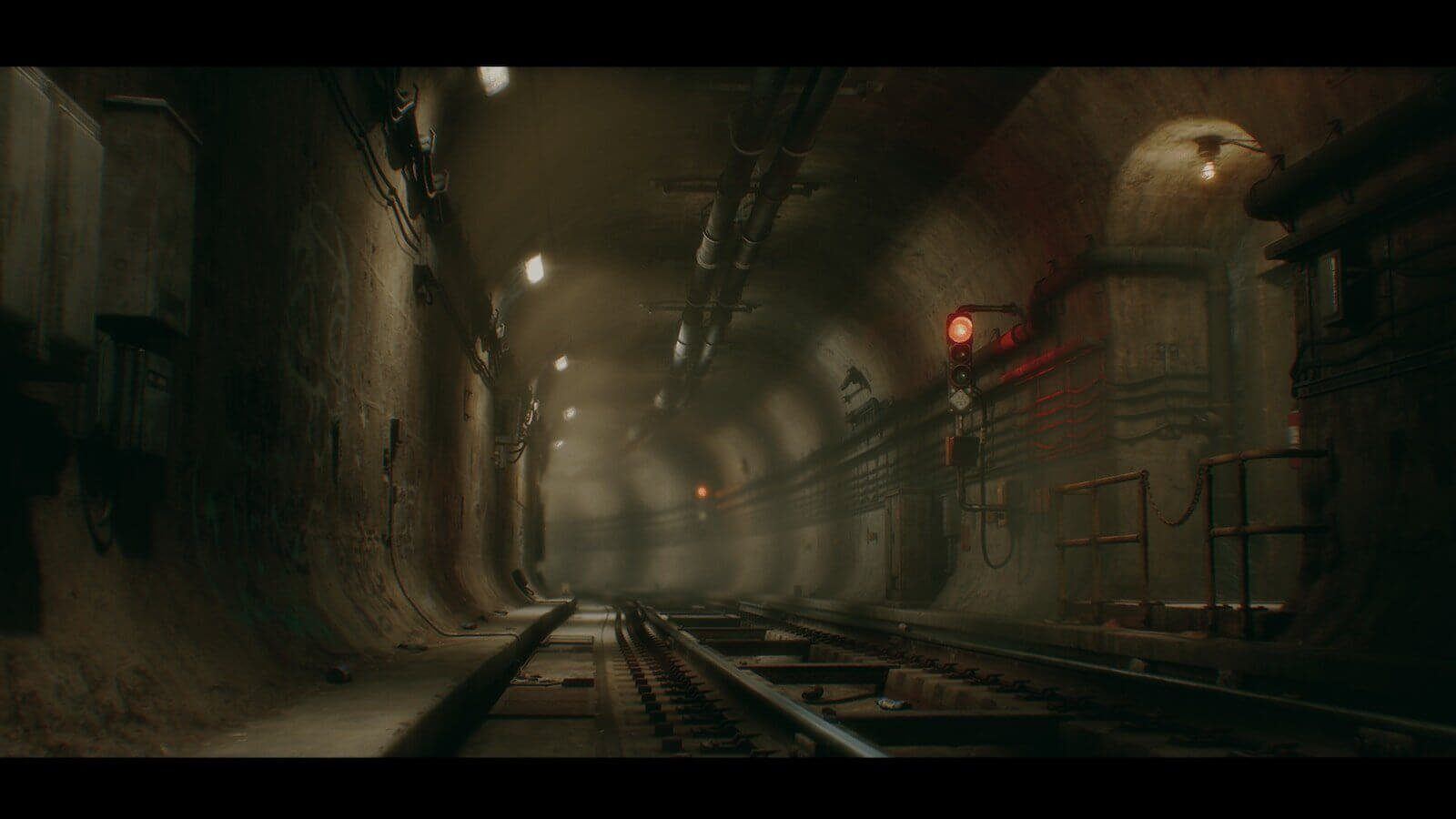 Subway Tunnel virtual production standing set — angle 8 on the L.A. & ABQ Castle Studios stage