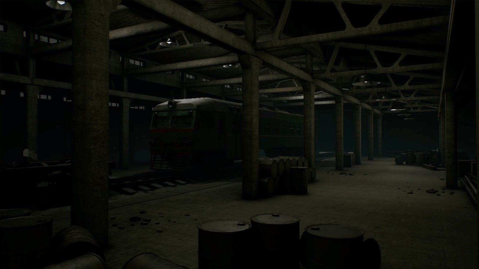 Train Yard virtual production standing set — angle 12 on the L.A. & ABQ Castle Studios stage