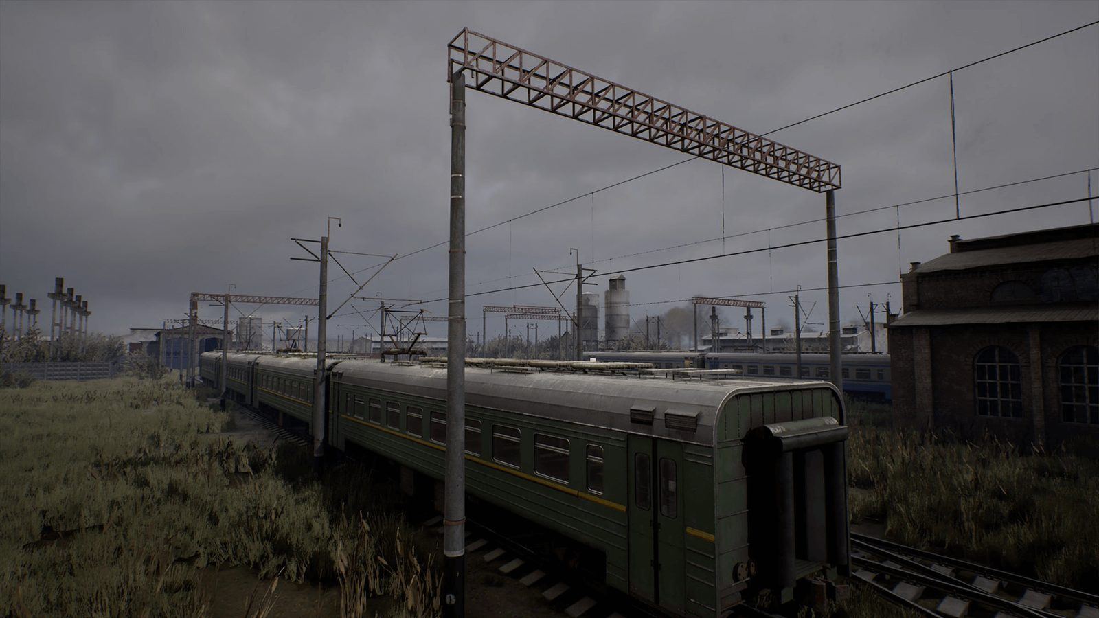 Train Yard virtual production standing set — angle 3 on the L.A. & ABQ Castle Studios stage