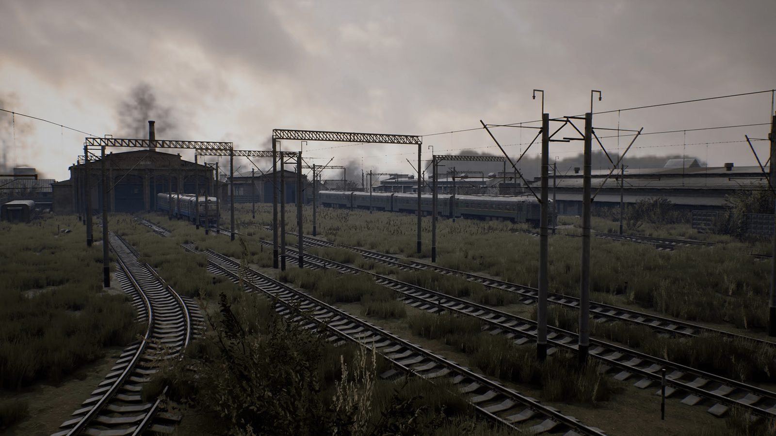 Train Yard virtual production standing set — angle 9 on the L.A. & ABQ Castle Studios stage