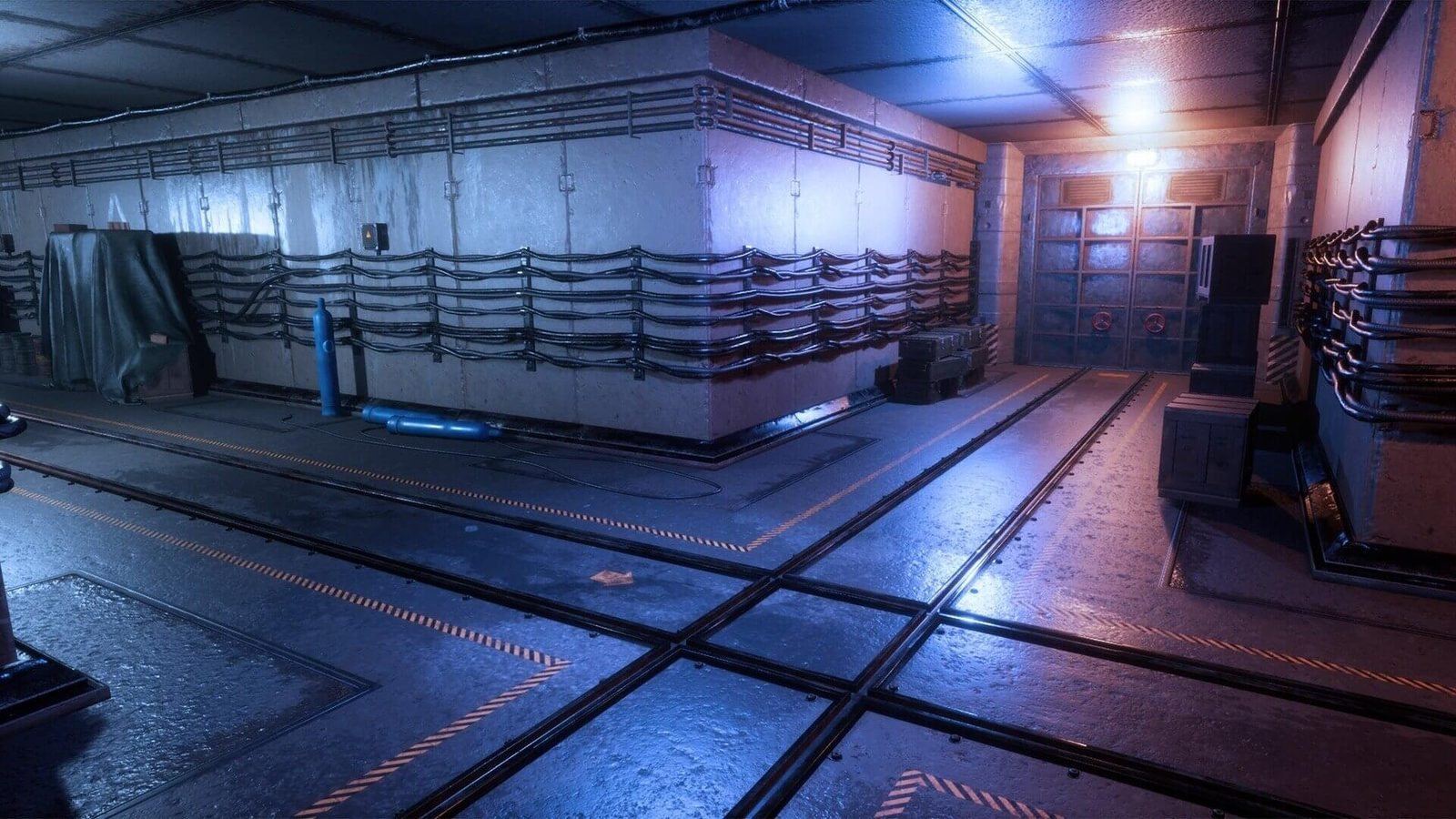 Underground Bunker virtual production standing set — angle 11 on the L.A. & ABQ Castle Studios stage