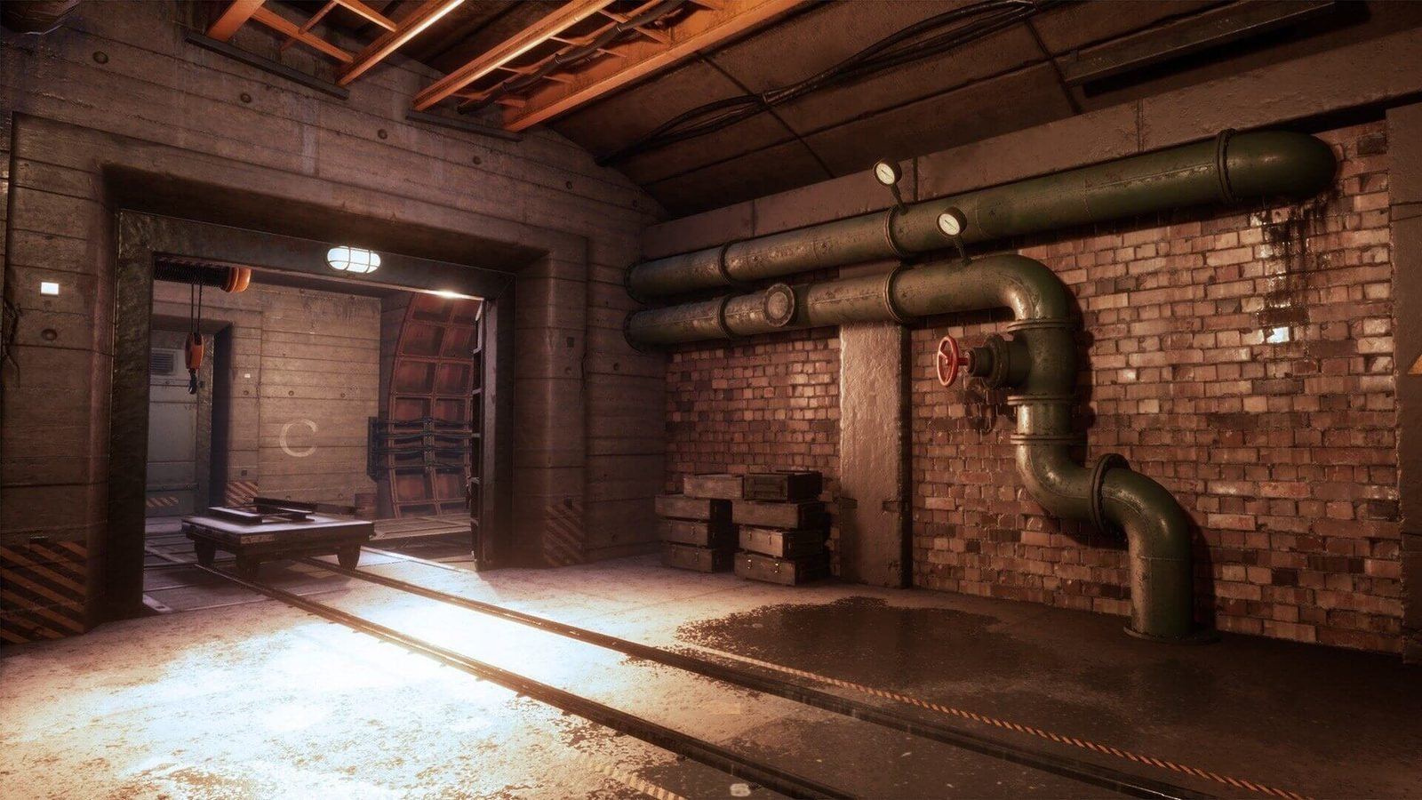 Underground Bunker virtual production standing set — angle 12 on the L.A. & ABQ Castle Studios stage