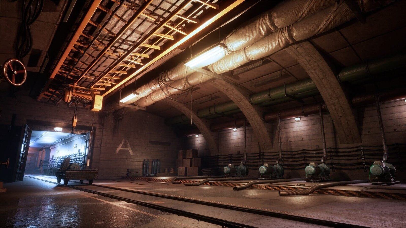 Underground Bunker virtual production standing set — angle 9 on the L.A. & ABQ Castle Studios stage