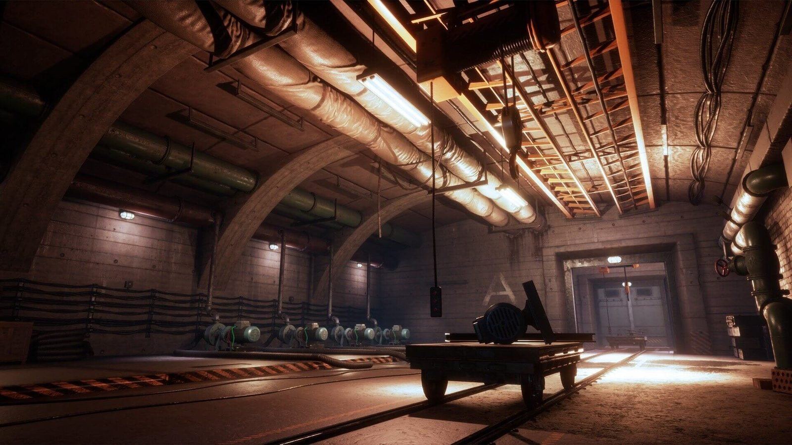 Underground Bunker virtual production standing set — angle 10 on the L.A. & ABQ Castle Studios stage