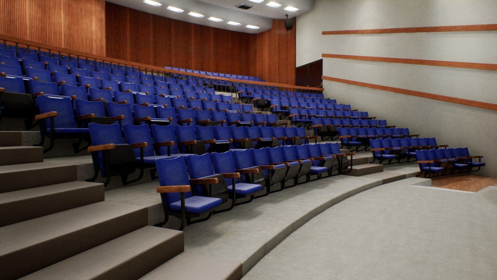 University Classroom virtual production standing set — angle 5 on the L.A. & ABQ Castle Studios stage