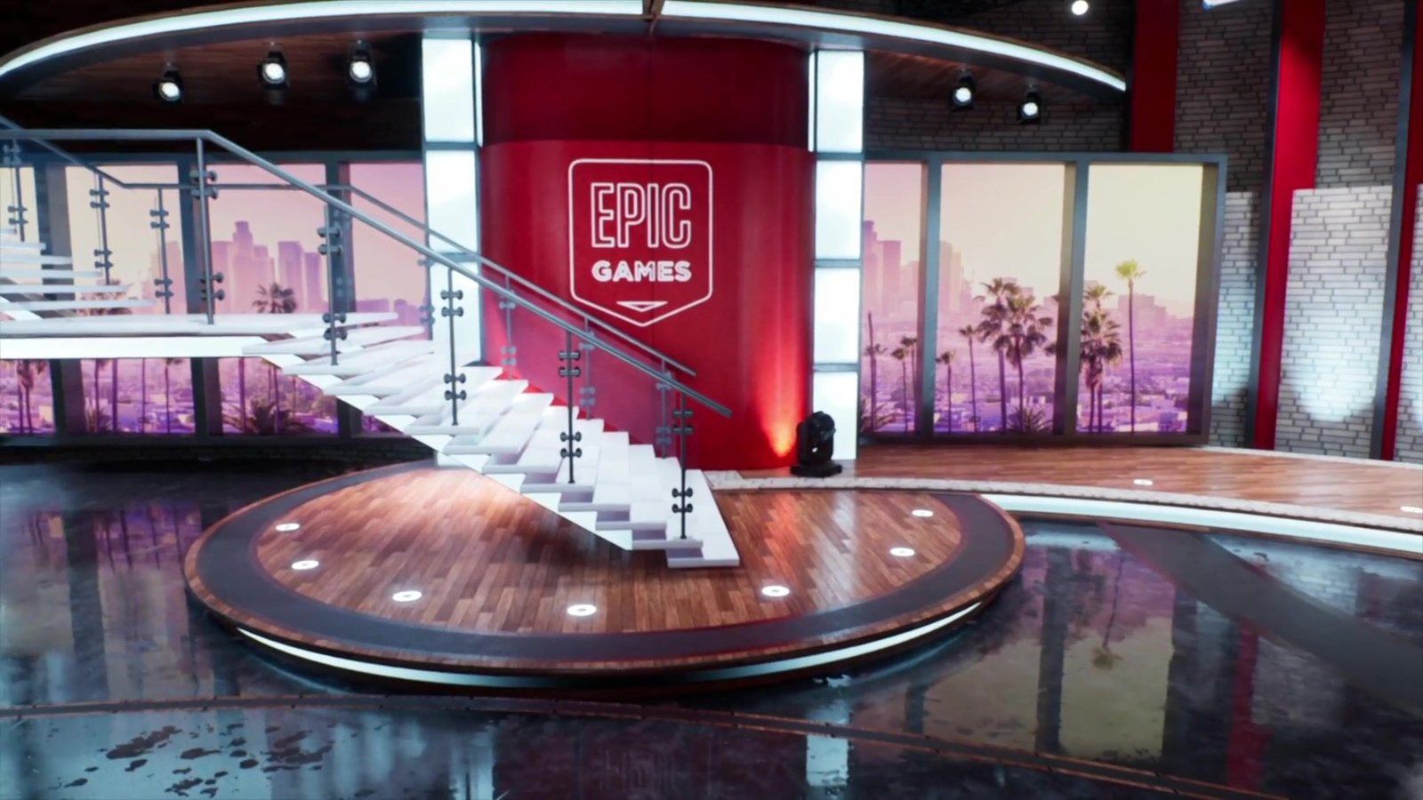 Upscale Talk Show & News Sets virtual production standing set — angle 5 on the L.A. & ABQ Castle Studios stage