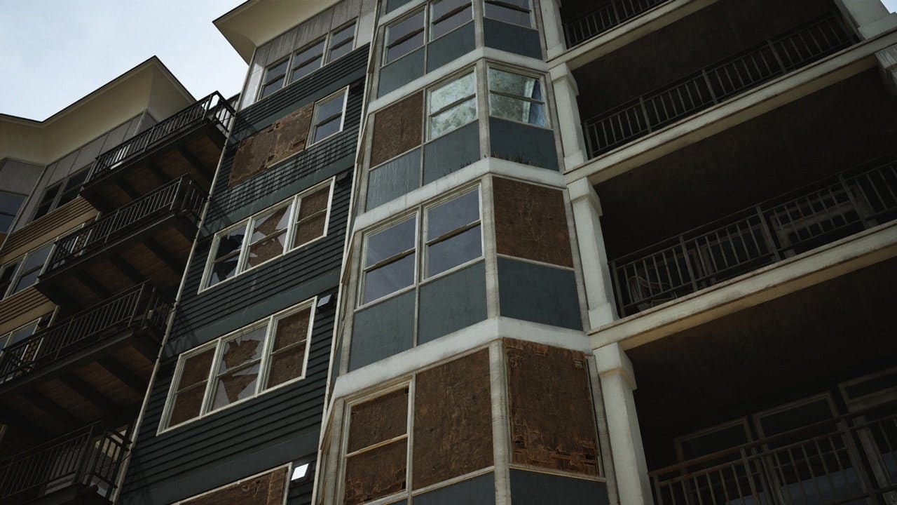 Urban Mid-rise virtual production standing set — angle 18 on the L.A. & ABQ Castle Studios stage