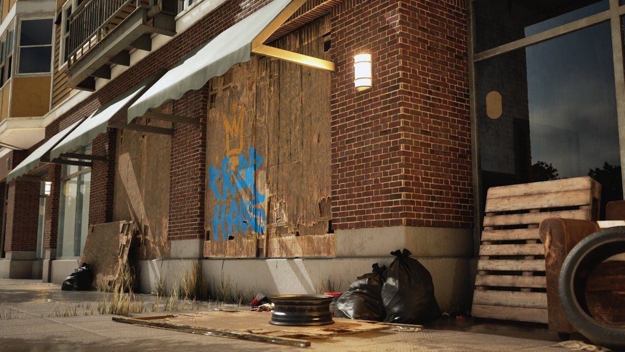 Urban Mid-rise virtual production standing set — angle 4 on the L.A. & ABQ Castle Studios stage