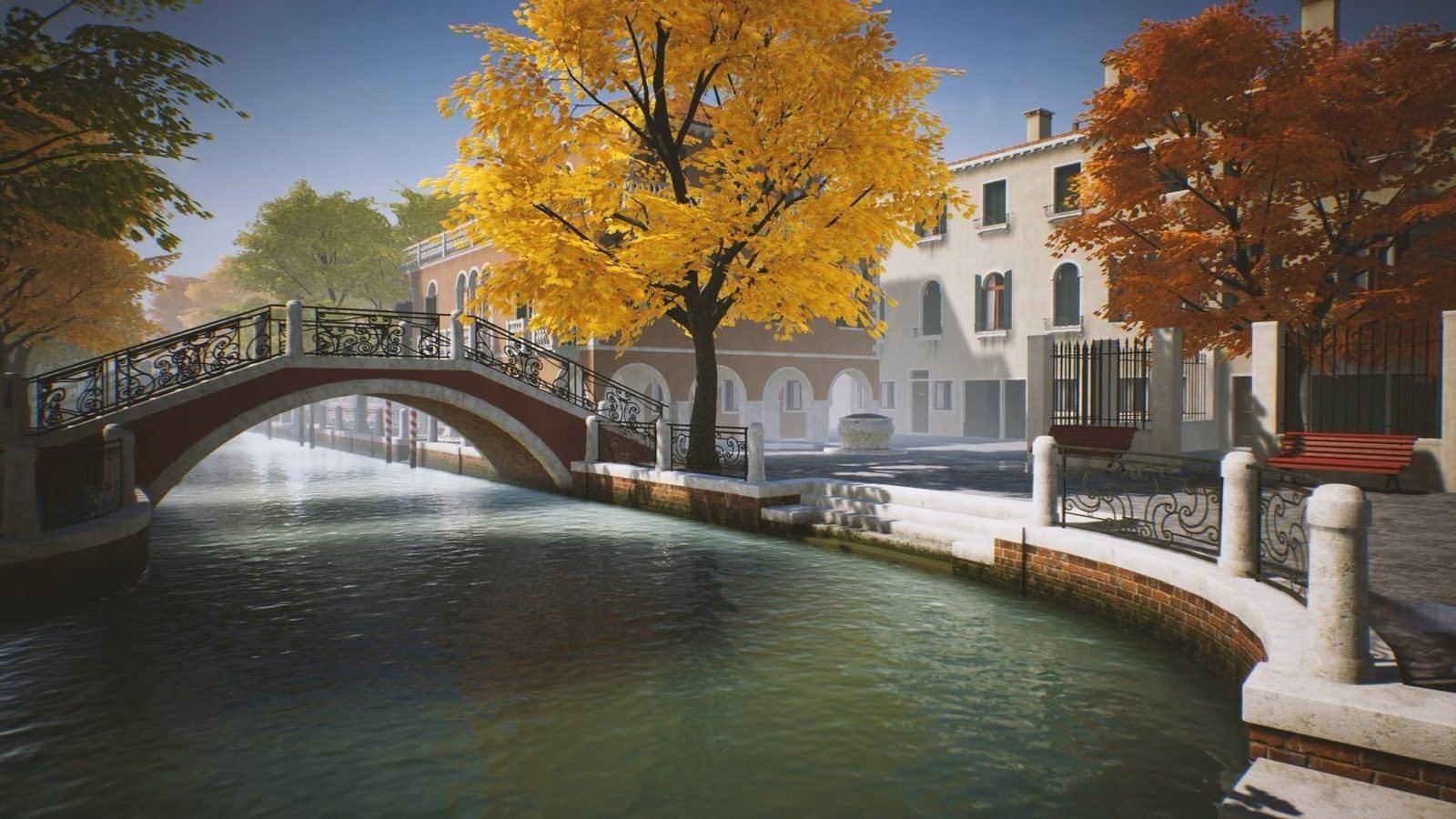 Venice, Italy virtual production standing set — angle 19 on the L.A. & ABQ Castle Studios stage