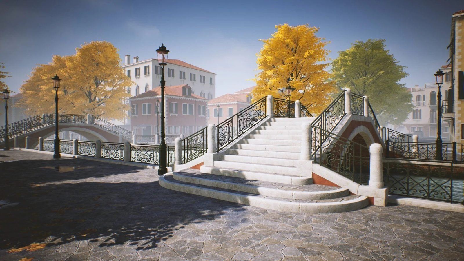 Venice, Italy virtual production standing set — angle 21 on the L.A. & ABQ Castle Studios stage