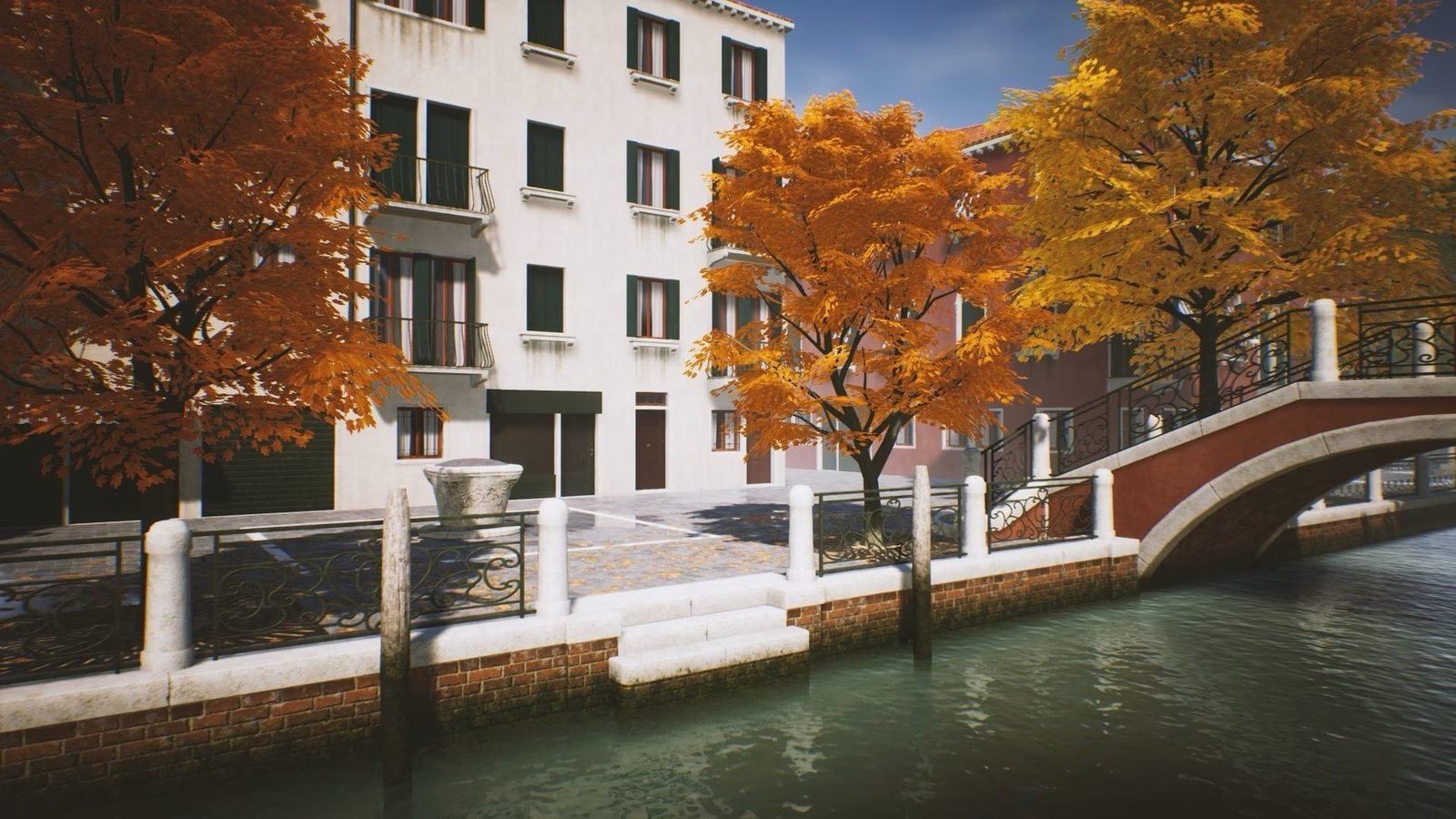 Venice, Italy virtual production standing set — angle 22 on the L.A. & ABQ Castle Studios stage