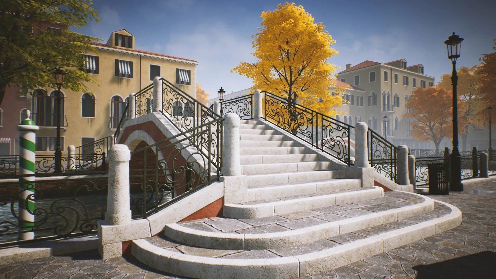 Venice, Italy virtual production standing set — angle 25 on the L.A. & ABQ Castle Studios stage