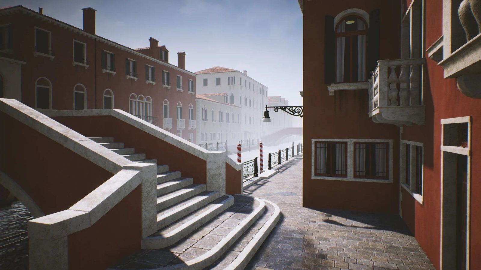 Venice, Italy virtual production standing set — angle 4 on the L.A. & ABQ Castle Studios stage