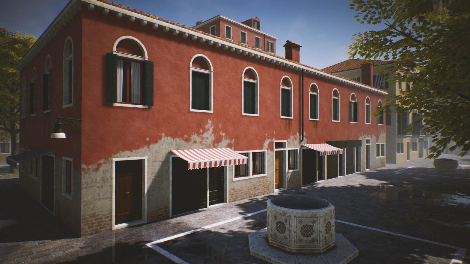 Venice, Italy virtual production standing set — angle 9 on the L.A. & ABQ Castle Studios stage