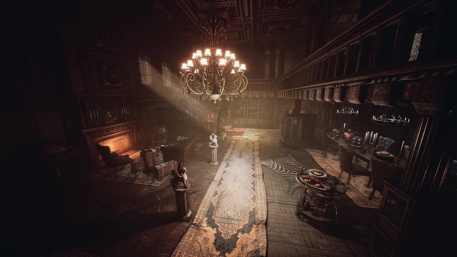 Victorian Mansion virtual production standing set — angle 2 on the L.A. & ABQ Castle Studios stage