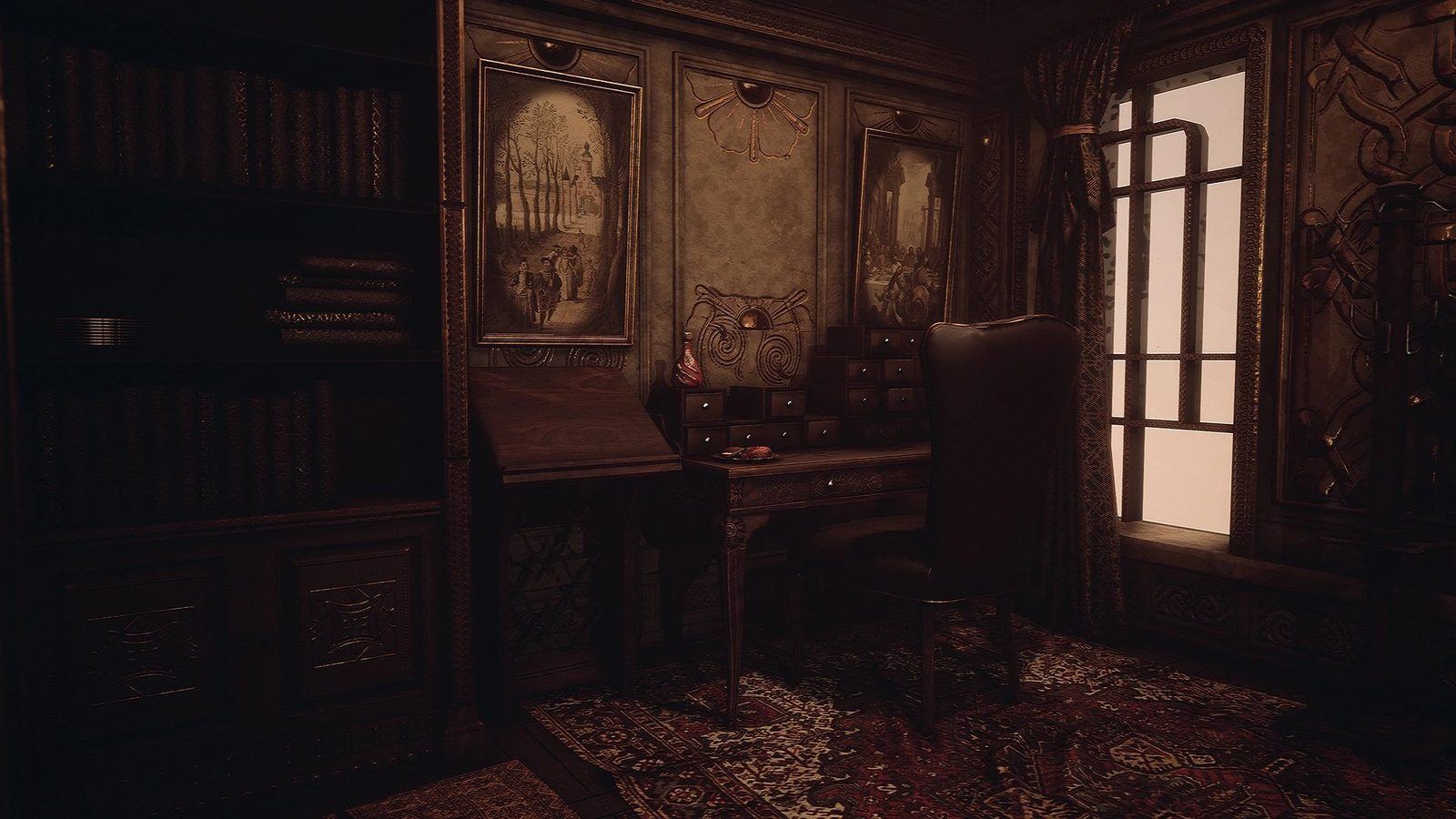 Victorian Mansion virtual production standing set — angle 6 on the L.A. & ABQ Castle Studios stage