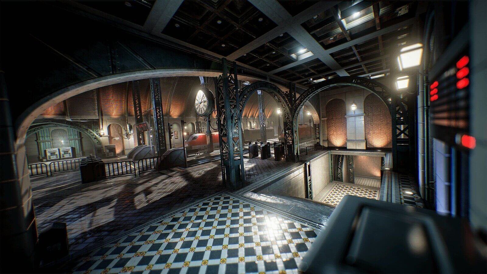 Victorian Railroad Terminal virtual production standing set — angle 8 on the L.A. & ABQ Castle Studios stage