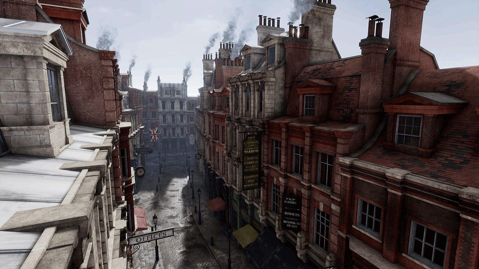 Victorian Street virtual production standing set — angle 8 on the L.A. & ABQ Castle Studios stage