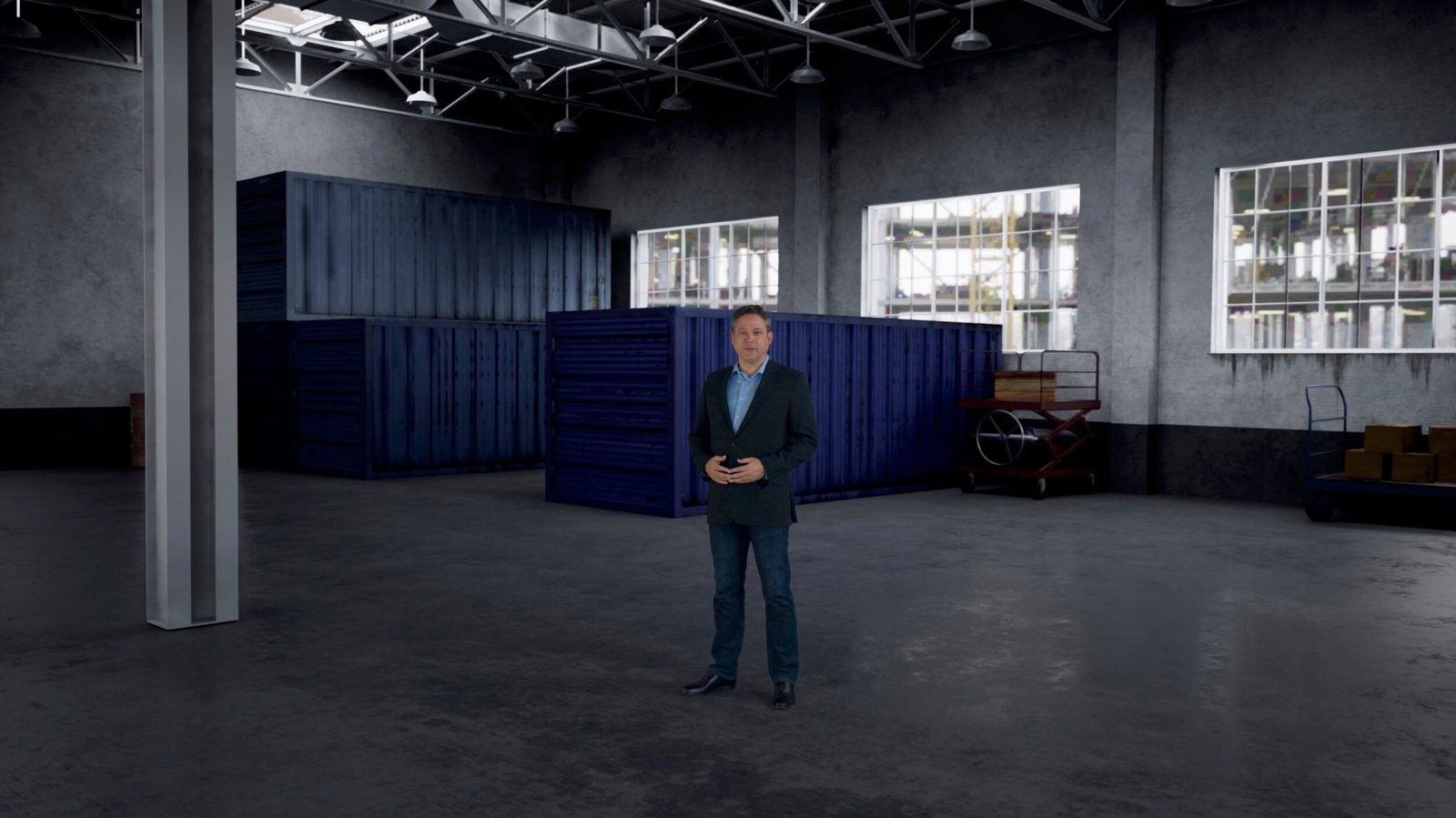 Warehouse virtual production standing set — angle 6 on the L.A. & ABQ Castle Studios stage