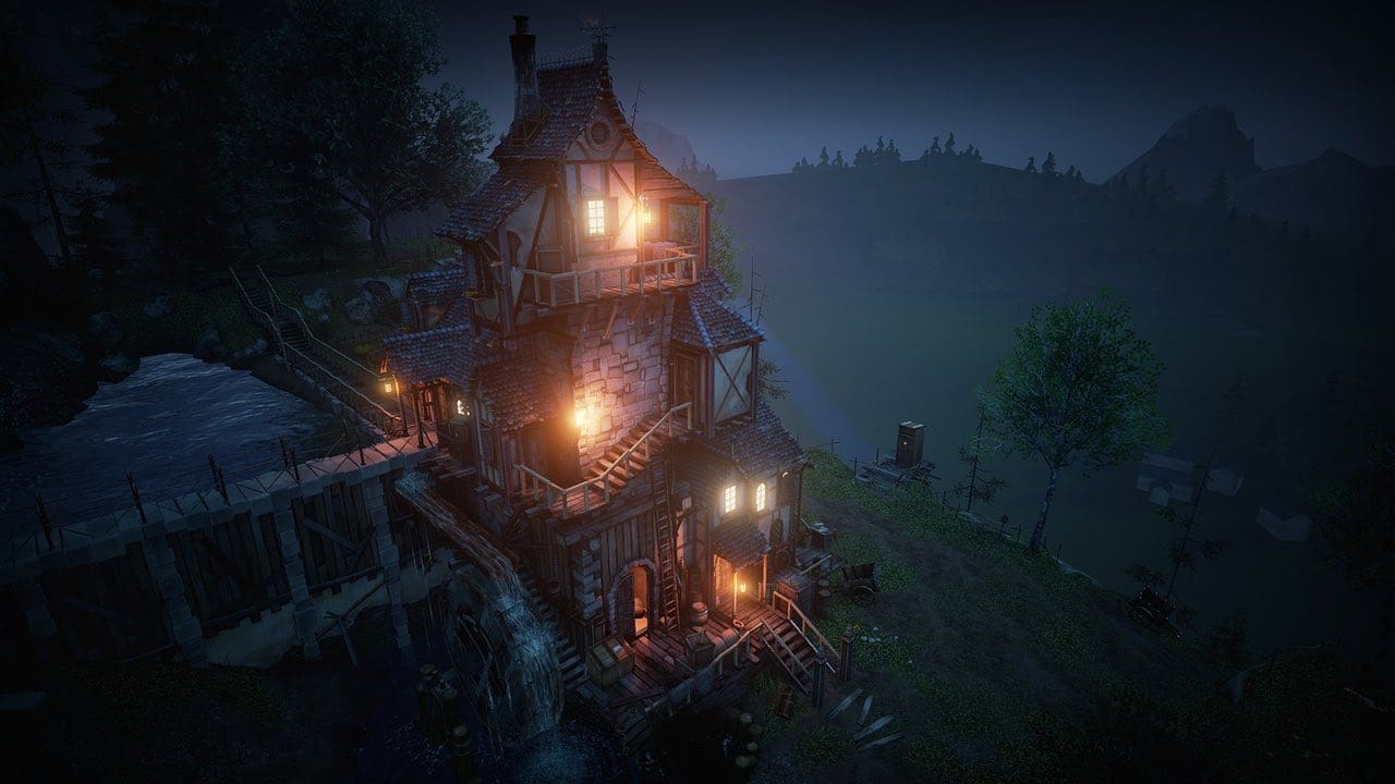 Watermill virtual production standing set — angle 3 on the L.A. & ABQ Castle Studios stage