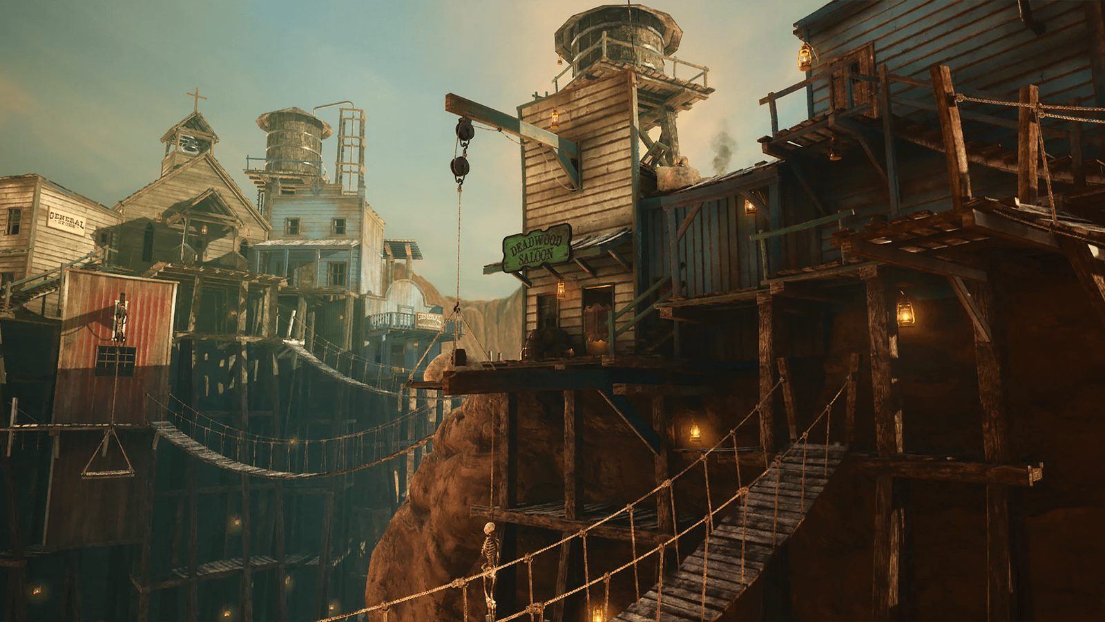 Western Sky virtual production standing set — angle 2 on the L.A. & ABQ Castle Studios stage