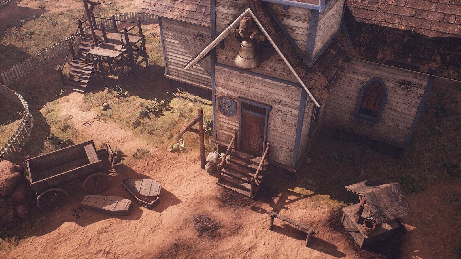 Western Town virtual production standing set — angle 19 on the L.A. & ABQ Castle Studios stage
