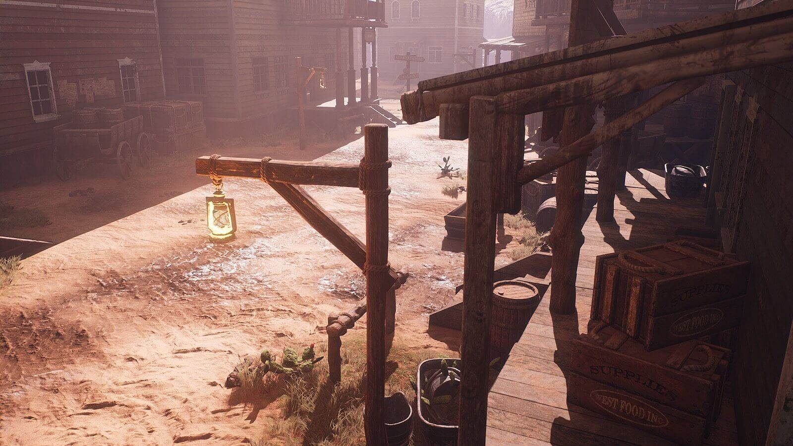 Western Town virtual production standing set — angle 7 on the L.A. & ABQ Castle Studios stage