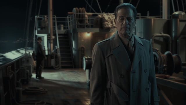 AI-Assisted Virtual Production — AI-assisted set, ocean liner deck, shot at L.A. & ABQ Castle Studios