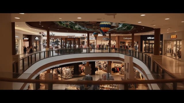 The Mall — Shopping mall atrium, shot at L.A. & ABQ Castle Studios