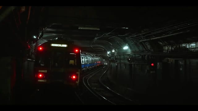 Subway Train — Train car in motion, shot at L.A. & ABQ Castle Studios