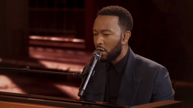 John Legend & Common. Glory — Edmund Pettus Bridge, rebuilt, shot at L.A. & ABQ Castle Studios