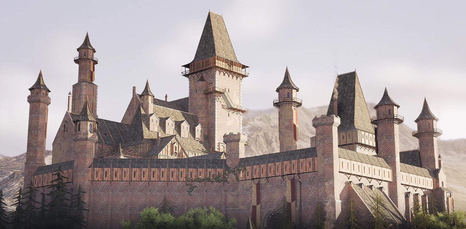 Castle Film Set Rental — Medieval Fortress & Grounds